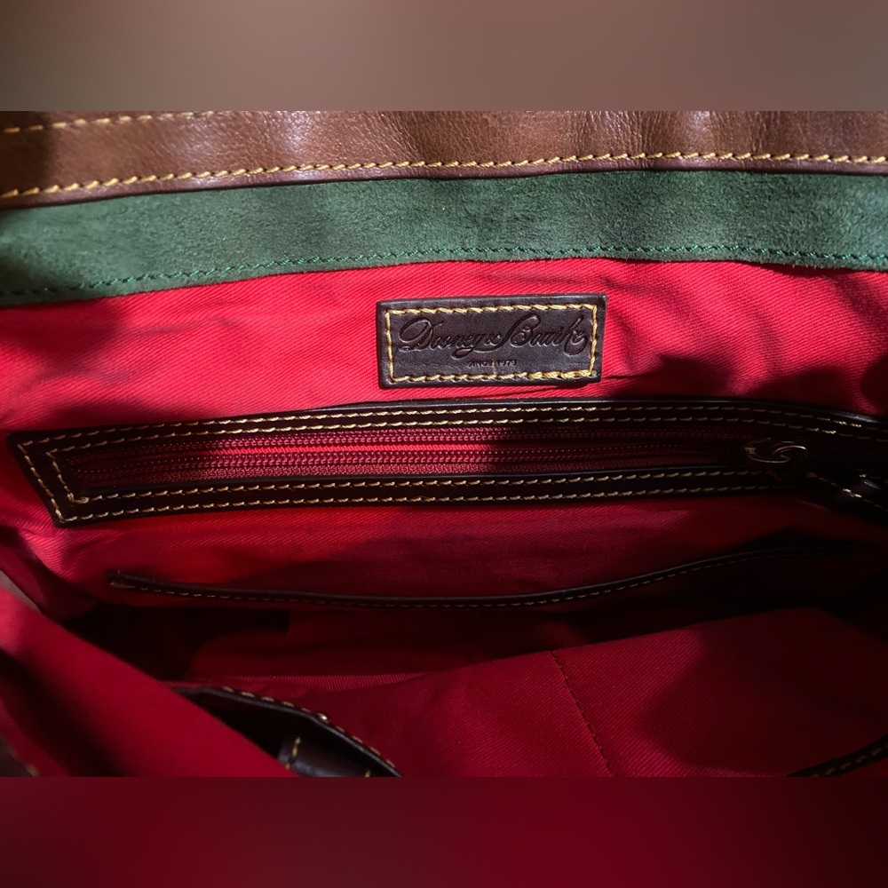 EUC DOONEY & BOURKE COOPER Chestnut Premium Florentine Leather Hobo (EXCELLENT) - Picture 9 of 13